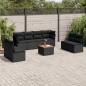 vidaXL 9-tlg. Garten-Sofagarnitur mit Kissen Schwarz Poly Rattan vidaXL 9-tlg. Garten-Sofagarnitur mit Kissen Schwarz Poly Rattan