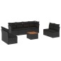 vidaXL 9-tlg. Garten-Sofagarnitur mit Kissen Schwarz Poly Rattan vidaXL 9-tlg. Garten-Sofagarnitur mit Kissen Schwarz Poly Rattan