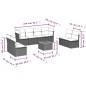 vidaXL 9-tlg. Garten-Sofagarnitur mit Kissen Schwarz Poly Rattan vidaXL 9-tlg. Garten-Sofagarnitur mit Kissen Schwarz Poly Rattan