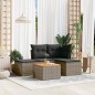 vidaXL 5-tlg. Garten-Sofagarnitur mit Kissen Grau Poly Rattan vidaXL 5-tlg. Garten-Sofagarnitur mit Kissen Grau Poly Rattan