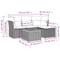 vidaXL 5-tlg. Garten-Sofagarnitur mit Kissen Schwarz Poly Rattan vidaXL 5-tlg. Garten-Sofagarnitur mit Kissen Schwarz Poly Rattan