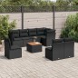 vidaXL 9-tlg. Garten-Sofagarnitur mit Kissen Schwarz Poly Rattan vidaXL 9-tlg. Garten-Sofagarnitur mit Kissen Schwarz Poly Rattan