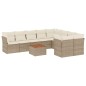 vidaXL 10-tlg. Garten-Sofagarnitur mit Kissen Beige Poly Rattan vidaXL 10-tlg. Garten-Sofagarnitur mit Kissen Beige Poly Rattan