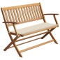 Gartenbank mit Auflage 120 cm Massivholz Akazie Gartenbank mit Auflage 120 cm Massivholz Akazie