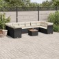 vidaXL 11-tlg. Garten-Sofagarnitur mit Kissen Schwarz Poly Rattan vidaXL 11-tlg. Garten-Sofagarnitur mit Kissen Schwarz Poly Rattan
