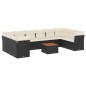 vidaXL 11-tlg. Garten-Sofagarnitur mit Kissen Schwarz Poly Rattan vidaXL 11-tlg. Garten-Sofagarnitur mit Kissen Schwarz Poly Rattan