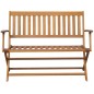 Gartenbank mit Auflage 120 cm Massivholz Akazie Gartenbank mit Auflage 120 cm Massivholz Akazie