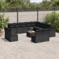 vidaXL 14-tlg. Garten-Sofagarnitur mit Kissen Schwarz Poly Rattan vidaXL 14-tlg. Garten-Sofagarnitur mit Kissen Schwarz Poly Rattan