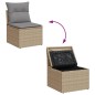 vidaXL 6-tlg. Garten-Sofagarnitur mit Kissen Beige Poly Rattan vidaXL 6-tlg. Garten-Sofagarnitur mit Kissen Beige Poly Rattan