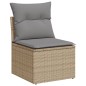 vidaXL 6-tlg. Garten-Sofagarnitur mit Kissen Beige Poly Rattan vidaXL 6-tlg. Garten-Sofagarnitur mit Kissen Beige Poly Rattan