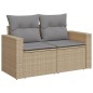 vidaXL 6-tlg. Garten-Sofagarnitur mit Kissen Beige Poly Rattan vidaXL 6-tlg. Garten-Sofagarnitur mit Kissen Beige Poly Rattan