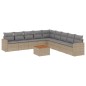 vidaXL 10-tlg. Garten-Sofagarnitur mit Kissen Beige Poly Rattan vidaXL 10-tlg. Garten-Sofagarnitur mit Kissen Beige Poly Rattan
