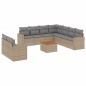 vidaXL 10-tlg. Garten-Sofagarnitur mit Kissen Beige Poly Rattan vidaXL 10-tlg. Garten-Sofagarnitur mit Kissen Beige Poly Rattan