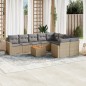 vidaXL 10-tlg. Garten-Sofagarnitur mit Kissen Beige Poly Rattan vidaXL 10-tlg. Garten-Sofagarnitur mit Kissen Beige Poly Rattan