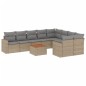 vidaXL 10-tlg. Garten-Sofagarnitur mit Kissen Beige Poly Rattan vidaXL 10-tlg. Garten-Sofagarnitur mit Kissen Beige Poly Rattan