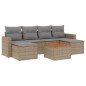 vidaXL 7-tlg. Garten-Sofagarnitur mit Kissen Beige Poly Rattan vidaXL 7-tlg. Garten-Sofagarnitur mit Kissen Beige Poly Rattan