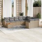 vidaXL 10-tlg. Garten-Sofagarnitur mit Kissen Beige Poly Rattan vidaXL 10-tlg. Garten-Sofagarnitur mit Kissen Beige Poly Rattan