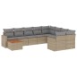 vidaXL 10-tlg. Garten-Sofagarnitur mit Kissen Beige Poly Rattan vidaXL 10-tlg. Garten-Sofagarnitur mit Kissen Beige Poly Rattan