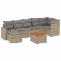 vidaXL 8-tlg. Garten-Sofagarnitur mit Kissen Beige Poly Rattan vidaXL 8-tlg. Garten-Sofagarnitur mit Kissen Beige Poly Rattan
