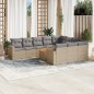 vidaXL 11-tlg. Garten-Sofagarnitur mit Kissen Beige Poly Rattan vidaXL 11-tlg. Garten-Sofagarnitur mit Kissen Beige Poly Rattan