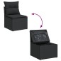 vidaXL 14-tlg. Garten-Sofagarnitur mit Kissen Schwarz Poly Rattan vidaXL 14-tlg. Garten-Sofagarnitur mit Kissen Schwarz Poly Rattan
