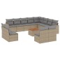 vidaXL 13-tlg. Garten-Sofagarnitur mit Kissen Beige Poly Rattan vidaXL 13-tlg. Garten-Sofagarnitur mit Kissen Beige Poly Rattan