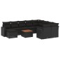 vidaXL 11-tlg. Garten-Sofagarnitur mit Kissen Schwarz Poly Rattan vidaXL 11-tlg. Garten-Sofagarnitur mit Kissen Schwarz Poly Rattan