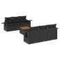 vidaXL 7-tlg. Garten-Sofagarnitur mit Kissen Schwarz Poly Rattan vidaXL 7-tlg. Garten-Sofagarnitur mit Kissen Schwarz Poly Rattan