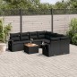 vidaXL 9-tlg. Garten-Sofagarnitur mit Kissen Schwarz Poly Rattan vidaXL 9-tlg. Garten-Sofagarnitur mit Kissen Schwarz Poly Rattan