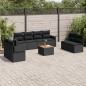 vidaXL 9-tlg. Garten-Sofagarnitur mit Kissen Schwarz Poly Rattan vidaXL 9-tlg. Garten-Sofagarnitur mit Kissen Schwarz Poly Rattan