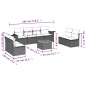 vidaXL 9-tlg. Garten-Sofagarnitur mit Kissen Schwarz Poly Rattan vidaXL 9-tlg. Garten-Sofagarnitur mit Kissen Schwarz Poly Rattan