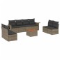 vidaXL 9-tlg. Garten-Sofagarnitur mit Kissen Grau Poly Rattan vidaXL 9-tlg. Garten-Sofagarnitur mit Kissen Grau Poly Rattan