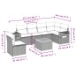 vidaXL 7-tlg. Garten-Sofagarnitur mit Kissen Schwarz Poly Rattan vidaXL 7-tlg. Garten-Sofagarnitur mit Kissen Schwarz Poly Rattan