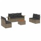 vidaXL 8-tlg. Garten-Sofagarnitur mit Kissen Grau Poly Rattan vidaXL 8-tlg. Garten-Sofagarnitur mit Kissen Grau Poly Rattan