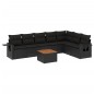 vidaXL 8-tlg. Garten-Sofagarnitur mit Kissen Schwarz Poly Rattan vidaXL 8-tlg. Garten-Sofagarnitur mit Kissen Schwarz Poly Rattan