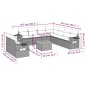 vidaXL 10-tlg. Garten-Sofagarnitur mit Kissen Grau Poly Rattan vidaXL 10-tlg. Garten-Sofagarnitur mit Kissen Grau Poly Rattan