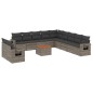 vidaXL 12-tlg. Garten-Sofagarnitur mit Kissen Grau Poly Rattan vidaXL 12-tlg. Garten-Sofagarnitur mit Kissen Grau Poly Rattan