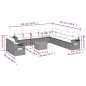 vidaXL 12-tlg. Garten-Sofagarnitur mit Kissen Grau Poly Rattan vidaXL 12-tlg. Garten-Sofagarnitur mit Kissen Grau Poly Rattan