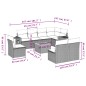 vidaXL 9-tlg. Garten-Sofagarnitur mit Kissen Grau Poly Rattan vidaXL 9-tlg. Garten-Sofagarnitur mit Kissen Grau Poly Rattan