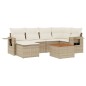 vidaXL 7-tlg. Garten-Sofagarnitur mit Kissen Beige Poly Rattan vidaXL 7-tlg. Garten-Sofagarnitur mit Kissen Beige Poly Rattan