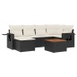 vidaXL 7-tlg. Garten-Sofagarnitur mit Kissen Schwarz Poly Rattan vidaXL 7-tlg. Garten-Sofagarnitur mit Kissen Schwarz Poly Rattan
