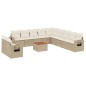 vidaXL 12-tlg. Garten-Sofagarnitur mit Kissen Beige Poly Rattan vidaXL 12-tlg. Garten-Sofagarnitur mit Kissen Beige Poly Rattan