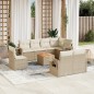 vidaXL 9-tlg. Garten-Sofagarnitur mit Kissen Beige Poly Rattan vidaXL 9-tlg. Garten-Sofagarnitur mit Kissen Beige Poly Rattan