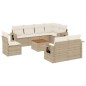 vidaXL 9-tlg. Garten-Sofagarnitur mit Kissen Beige Poly Rattan vidaXL 9-tlg. Garten-Sofagarnitur mit Kissen Beige Poly Rattan