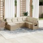 vidaXL 7-tlg. Garten-Sofagarnitur mit Kissen Beige Poly Rattan vidaXL 7-tlg. Garten-Sofagarnitur mit Kissen Beige Poly Rattan