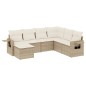 vidaXL 7-tlg. Garten-Sofagarnitur mit Kissen Beige Poly Rattan vidaXL 7-tlg. Garten-Sofagarnitur mit Kissen Beige Poly Rattan