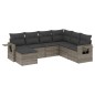 vidaXL 7-tlg. Garten-Sofagarnitur mit Kissen Grau Poly Rattan vidaXL 7-tlg. Garten-Sofagarnitur mit Kissen Grau Poly Rattan