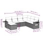vidaXL 7-tlg. Garten-Sofagarnitur mit Kissen Grau Poly Rattan vidaXL 7-tlg. Garten-Sofagarnitur mit Kissen Grau Poly Rattan
