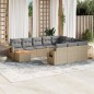 vidaXL 11-tlg. Garten-Sofagarnitur mit Kissen Beige Poly Rattan vidaXL 11-tlg. Garten-Sofagarnitur mit Kissen Beige Poly Rattan
