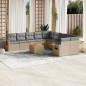 vidaXL 11-tlg. Garten-Sofagarnitur mit Kissen Beige Poly Rattan vidaXL 11-tlg. Garten-Sofagarnitur mit Kissen Beige Poly Rattan